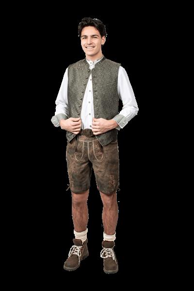 Grote foto oktoberfest vest donkergroen trachtenweste jaquard verzamelen overige verzamelingen