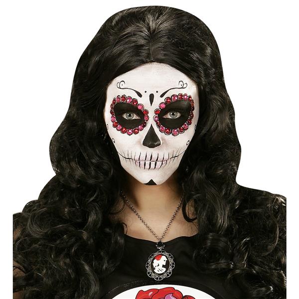 Grote foto halloween ketting schedel en roos verzamelen overige verzamelingen