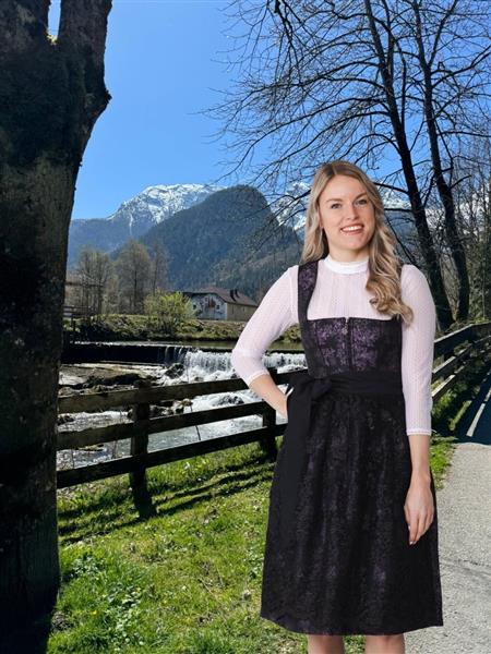 Grote foto zwarte dirndl jurk oktoberfest dames kant verzamelen overige verzamelingen