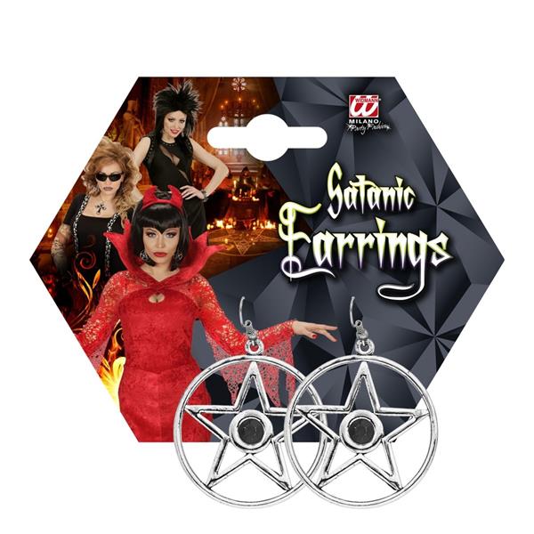 Grote foto halloween oorbellen zilver satan verzamelen overige verzamelingen