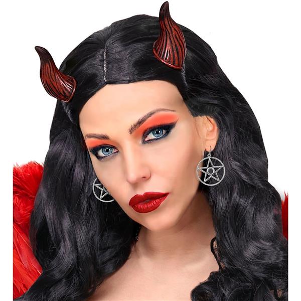 Grote foto halloween oorbellen zilver satan verzamelen overige verzamelingen