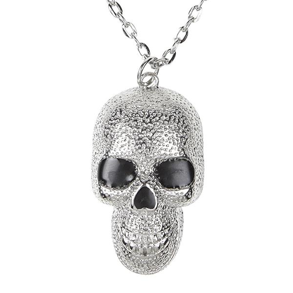 Grote foto halloween ketting zilver doodshoofd verzamelen overige verzamelingen