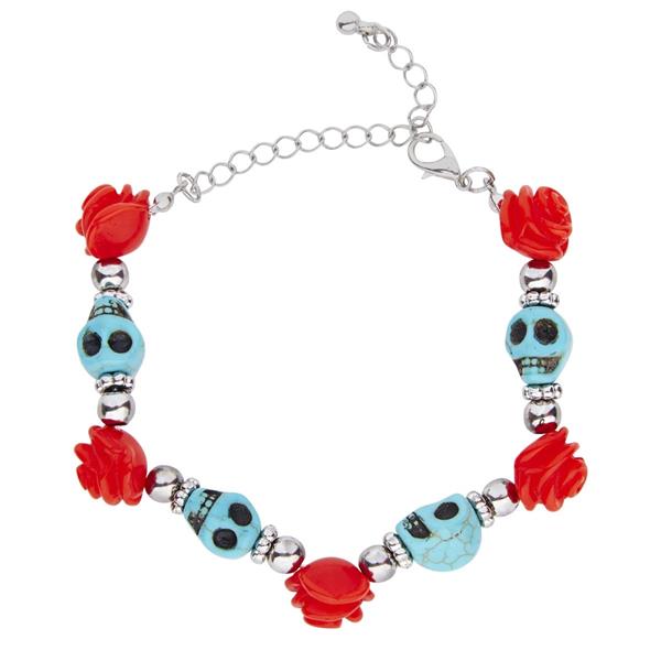 Grote foto halloween armband rood blauw schedel verzamelen overige verzamelingen