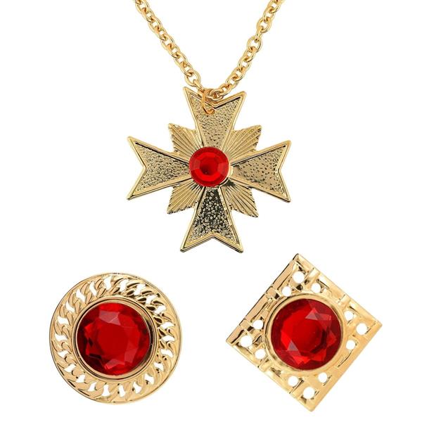 Grote foto halloween accessoireset rood goud 3 delig verzamelen overige verzamelingen