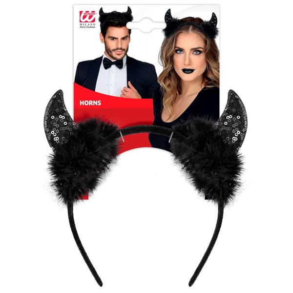Grote foto halloween haarband zwart duivel glitter verzamelen overige verzamelingen