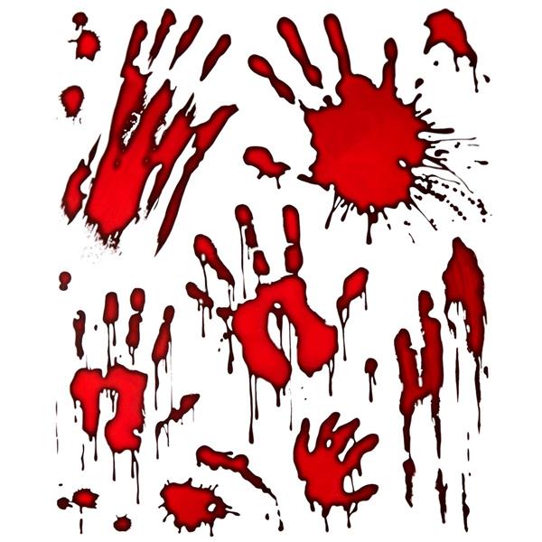Grote foto halloween stickers bloederige handen verzamelen overige verzamelingen