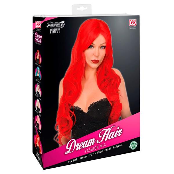 Grote foto rode pruik lang haar slag verzamelen overige verzamelingen