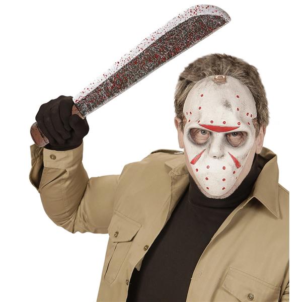 Grote foto halloween nep machete bloederig 56cm verzamelen overige verzamelingen