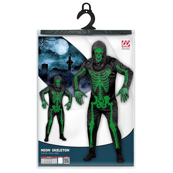Grote foto skelet kostuum heren neon 3 delig verzamelen overige verzamelingen