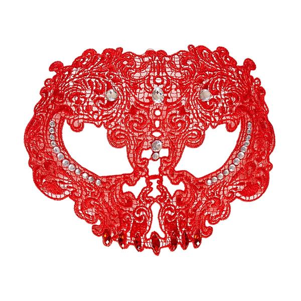 Grote foto rode masker met kant verzamelen overige verzamelingen