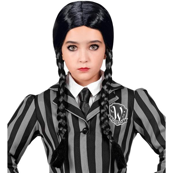 Grote foto wednesday pruik kind met vlechten verzamelen overige verzamelingen