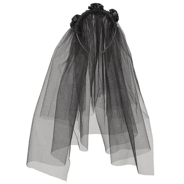 Grote foto zwarte sluier met bloemen verzamelen overige verzamelingen