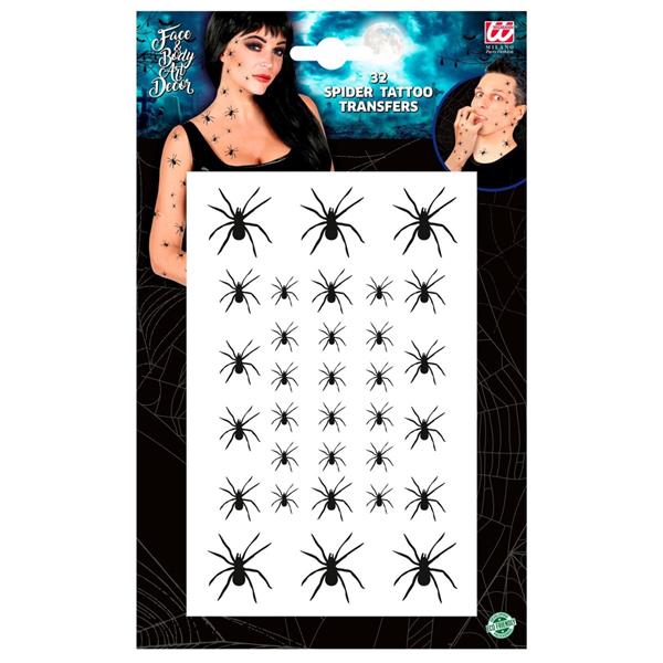 Grote foto halloween nep tattoos spinnen 32st verzamelen overige verzamelingen