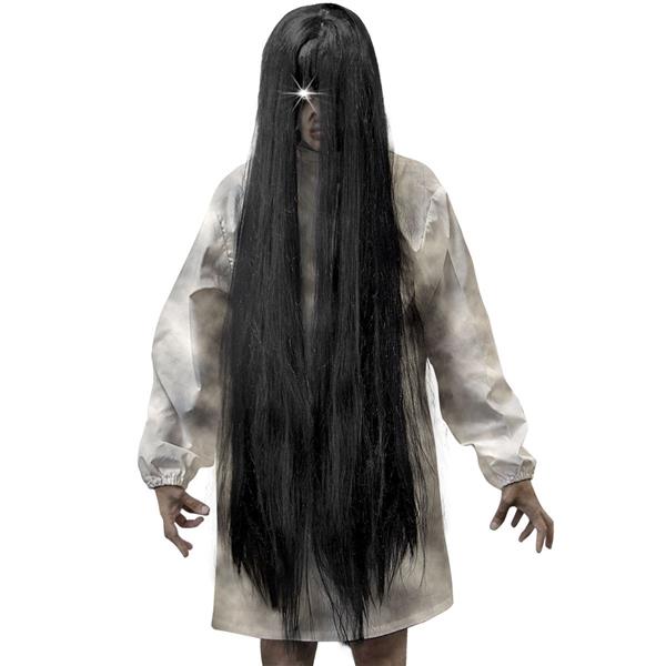 Grote foto halloween pruik zwart geest 1m verzamelen overige verzamelingen