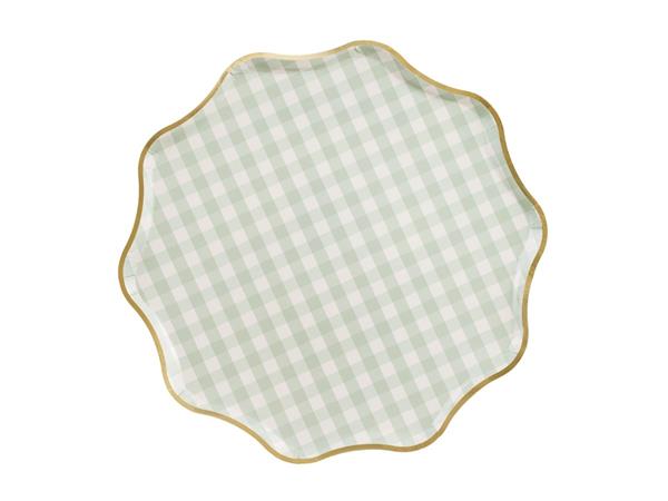 Grote foto groen gouden borden 23cm 6st verzamelen overige verzamelingen