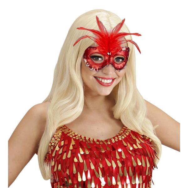 Grote foto rode oogmasker pailletten verzamelen overige verzamelingen