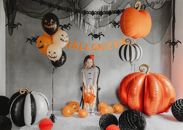 Grote foto halloween ballonnen oranje pompoenen 25cm 5st verzamelen overige verzamelingen