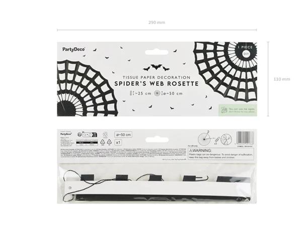 Grote foto spinnenweb hangdecoratie zwart 50cm verzamelen overige verzamelingen