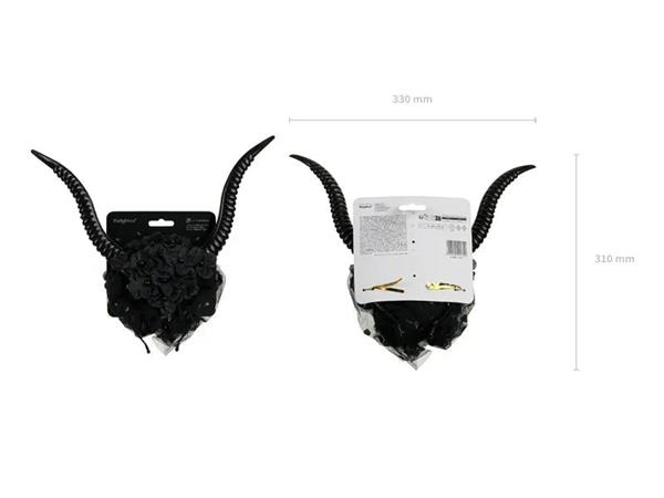 Grote foto duivel haarband zwart met sluier verzamelen overige verzamelingen