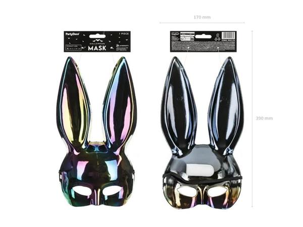 Grote foto konijnenoren masker zwart iriserend verzamelen overige verzamelingen