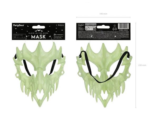 Grote foto halloween masker groen schedel glow in the dark verzamelen overige verzamelingen