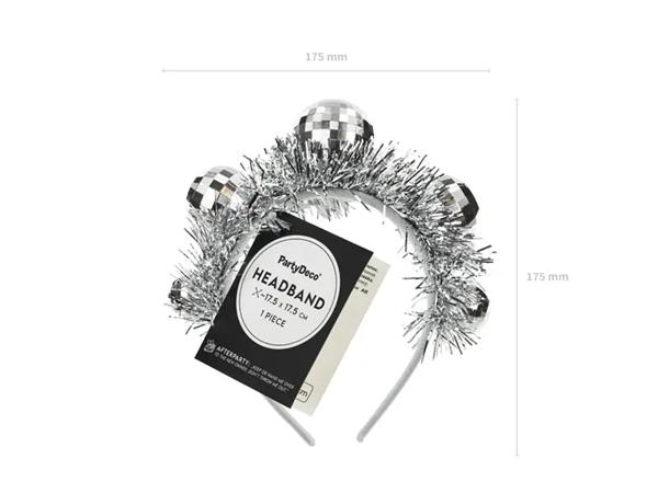 Grote foto disco 70s haarband zilver discoballen verzamelen overige verzamelingen