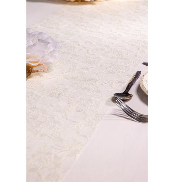 Grote foto ivoorkleurige tafelloper roses 5m verzamelen overige verzamelingen