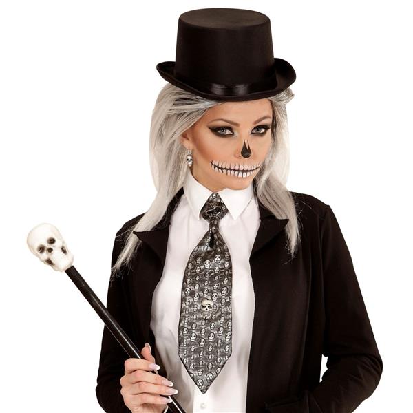 Grote foto halloween stropdas skelet metallic verzamelen overige verzamelingen