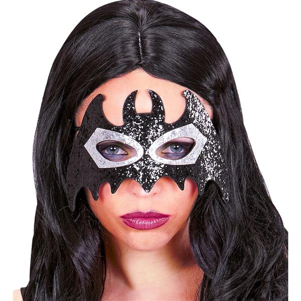 Grote foto halloween oogmasker zwart zilver vleermuis verzamelen overige verzamelingen