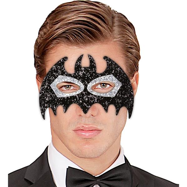 Grote foto halloween oogmasker zwart zilver vleermuis verzamelen overige verzamelingen