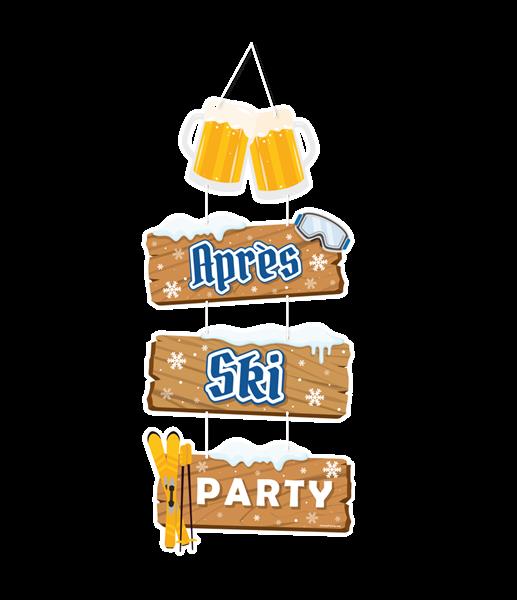 Grote foto bruine hangdecoratie apres ski party 1m verzamelen overige verzamelingen