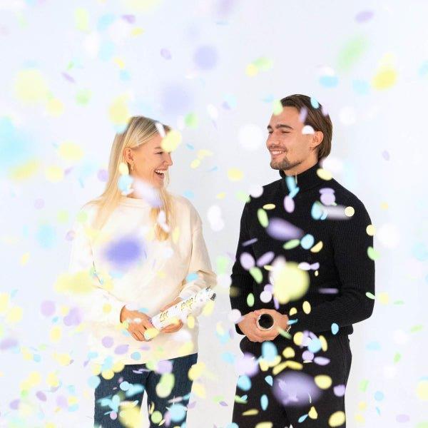 Grote foto gekleurde confetti kanon pastel 28cm verzamelen overige verzamelingen