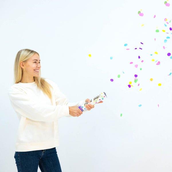 Grote foto gekleurde confetti kanon rond 28cm verzamelen overige verzamelingen