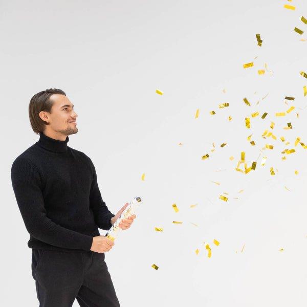 Grote foto gouden confetti kanon folie 28cm verzamelen overige verzamelingen
