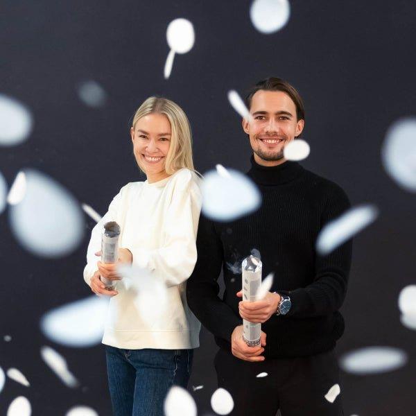 Grote foto witte confetti kanon 28cm verzamelen overige verzamelingen