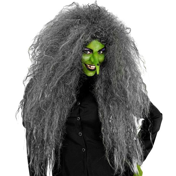 Grote foto halloween pruik grijs dames heks verzamelen overige verzamelingen