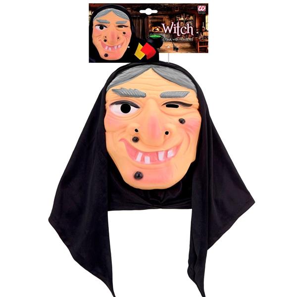 Grote foto halloween masker heks met hoofddoek verzamelen overige verzamelingen