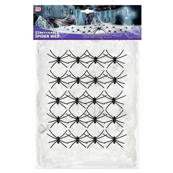 Grote foto halloween spinnenweb wit met spinnen verzamelen overige verzamelingen