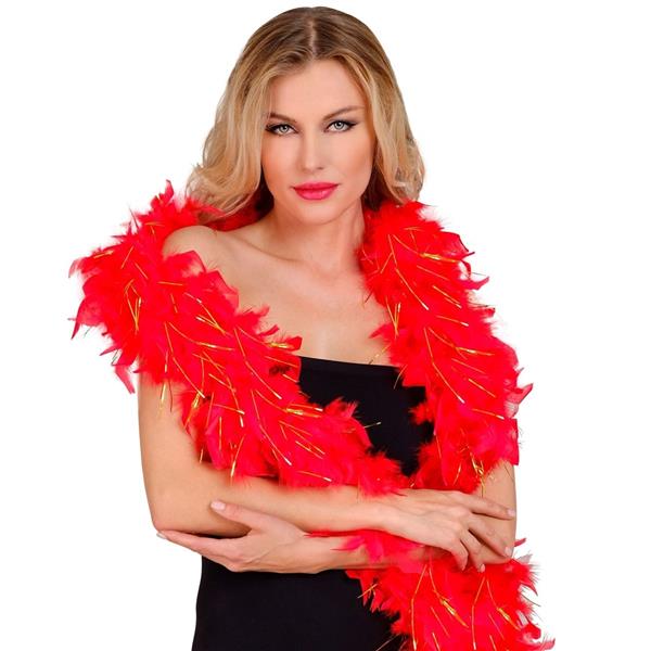 Grote foto rood gouden boa 1 8m verzamelen overige verzamelingen