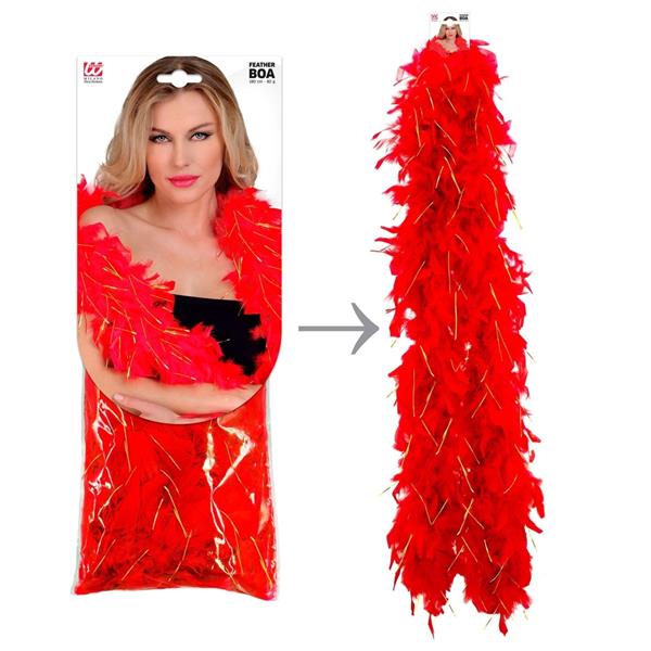 Grote foto rood gouden boa 1 8m verzamelen overige verzamelingen