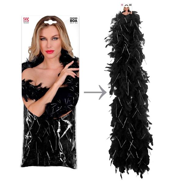 Grote foto zwart zilveren boa 1 8m verzamelen overige verzamelingen