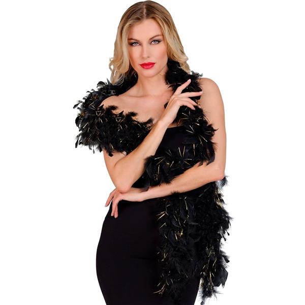 Grote foto zwart gouden boa 1 8m verzamelen overige verzamelingen