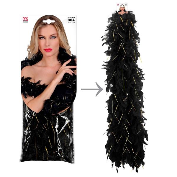 Grote foto zwart gouden boa 1 8m verzamelen overige verzamelingen