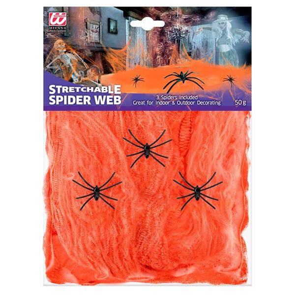 Grote foto oranje spinnenweb met spinnen 4 delig verzamelen overige verzamelingen