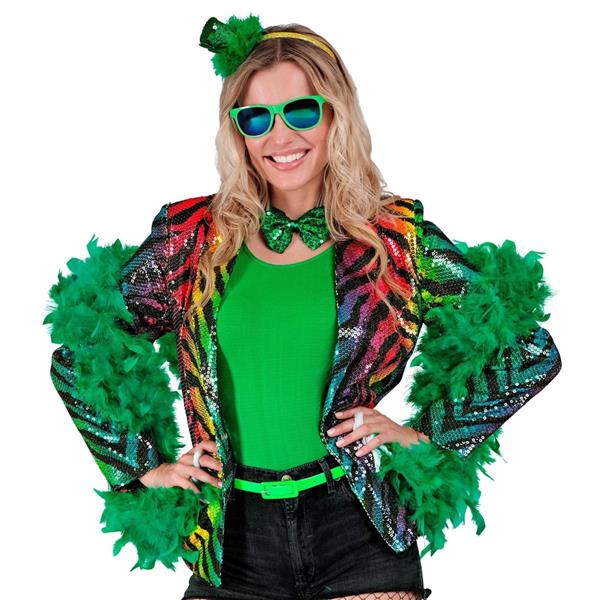 Grote foto groene boa veren 1 8m verzamelen overige verzamelingen