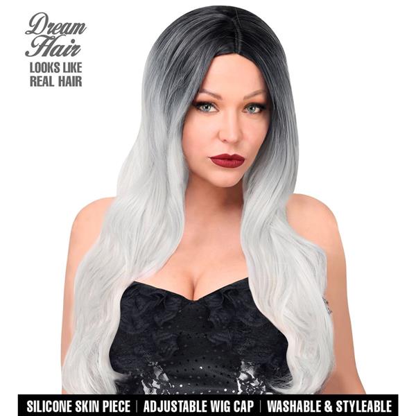 Grote foto zwart witte pruik lang haar verzamelen overige verzamelingen