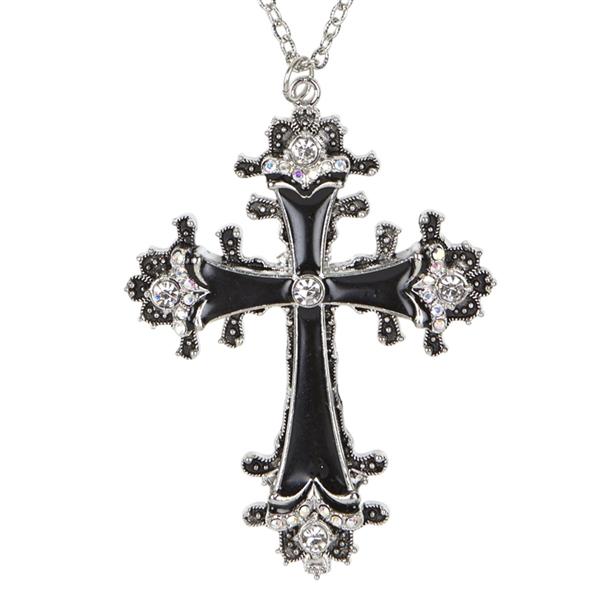 Grote foto halloween ketting zwart zilver kruis verzamelen overige verzamelingen