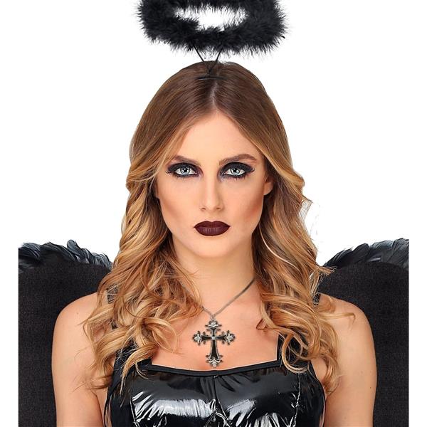 Grote foto halloween ketting zwart zilver kruis verzamelen overige verzamelingen