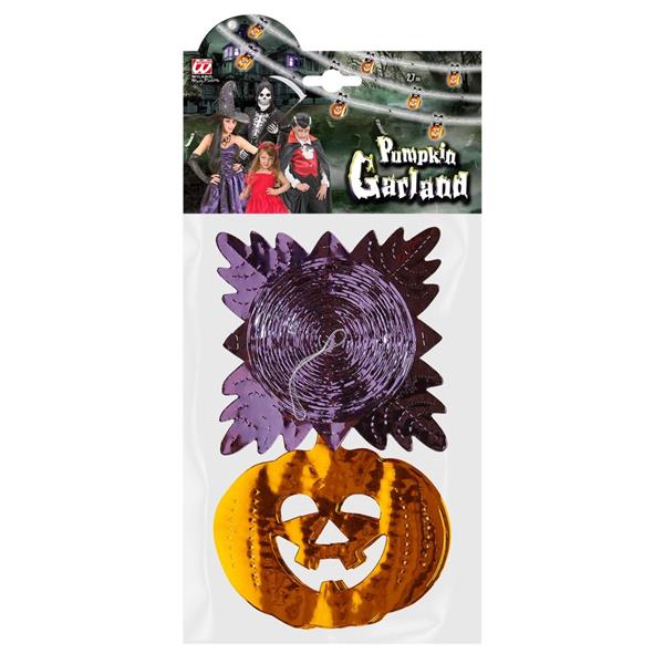 Grote foto halloween slinger oranje paars pompoen 2 7m verzamelen overige verzamelingen