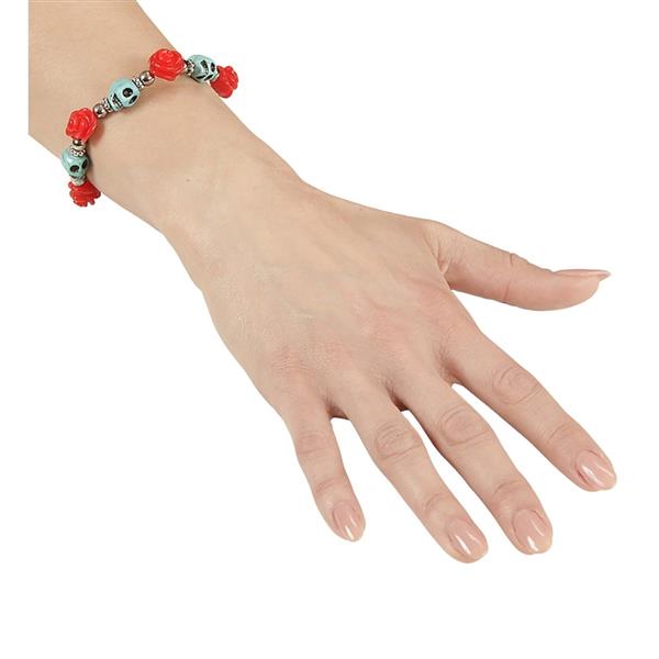 Grote foto halloween armband rood blauw schedel verzamelen overige verzamelingen